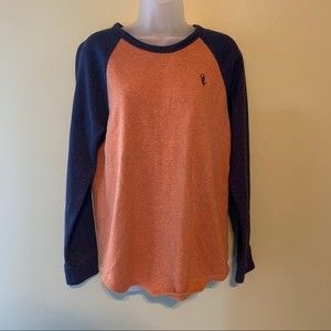 Obey Propaganda Orange Raglan Sweatshirt, Size Large